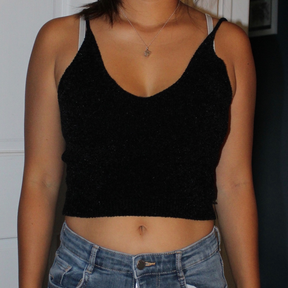 Black Crop Top, Fuzzy